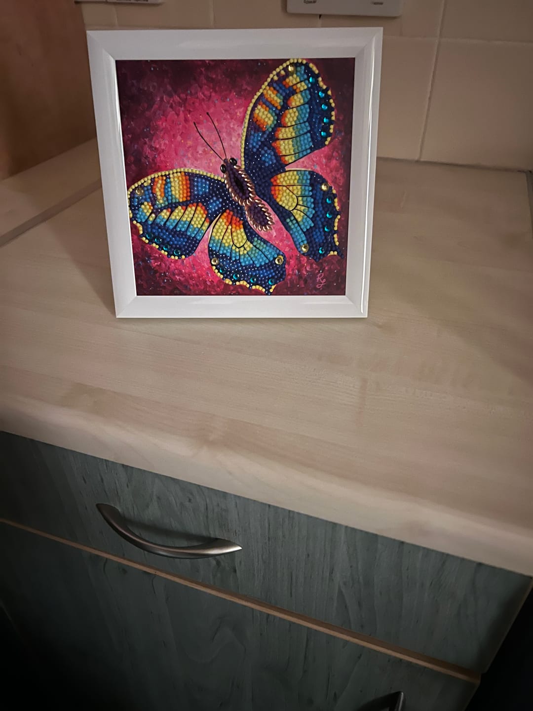 Customer photo review of "Change" Crystal Art Card by Rachel Froud 18x18cm