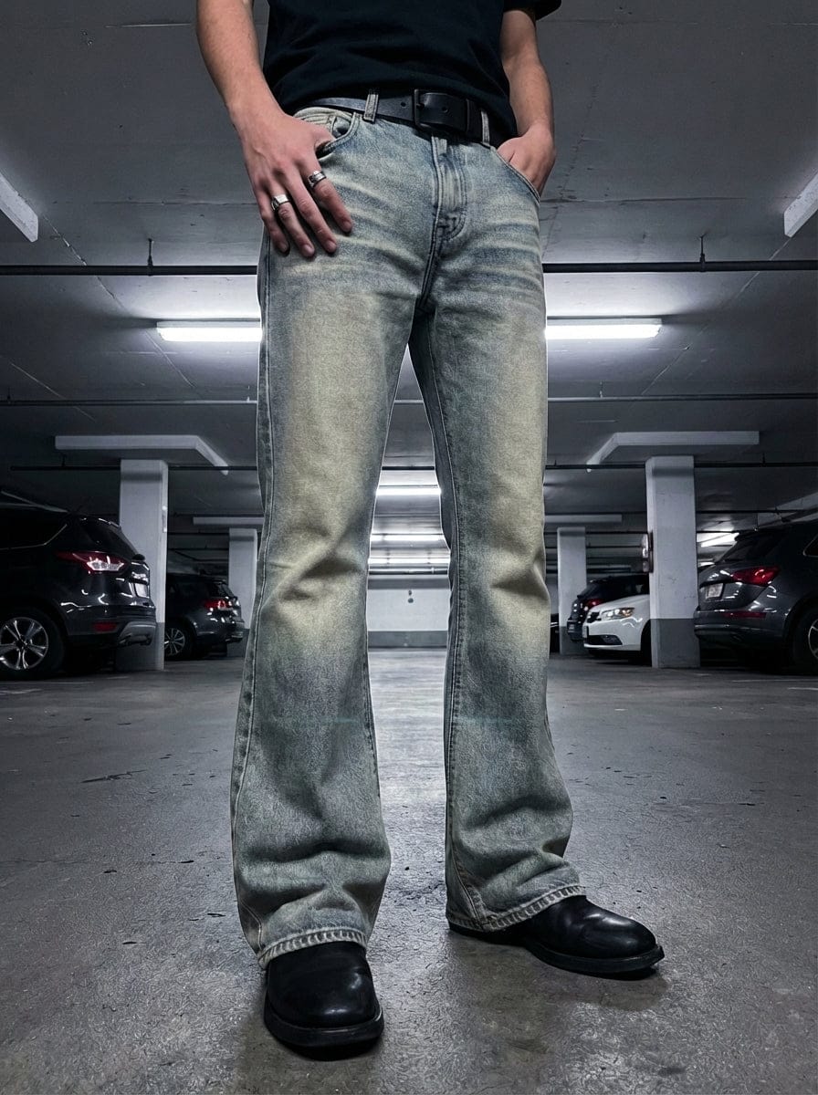 Customer photo review of Vintage Washed Flare Jeans
