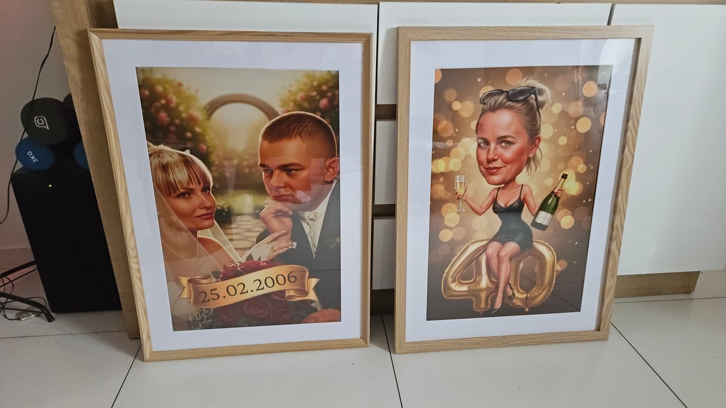 Customer photo review of Szampańskie Urodziny - Karykatura ze zdjęcia