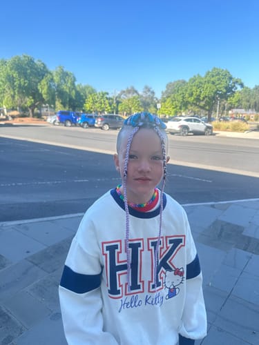 Customer photo review of 26 Inch Pre-Stretched Braiding Hair