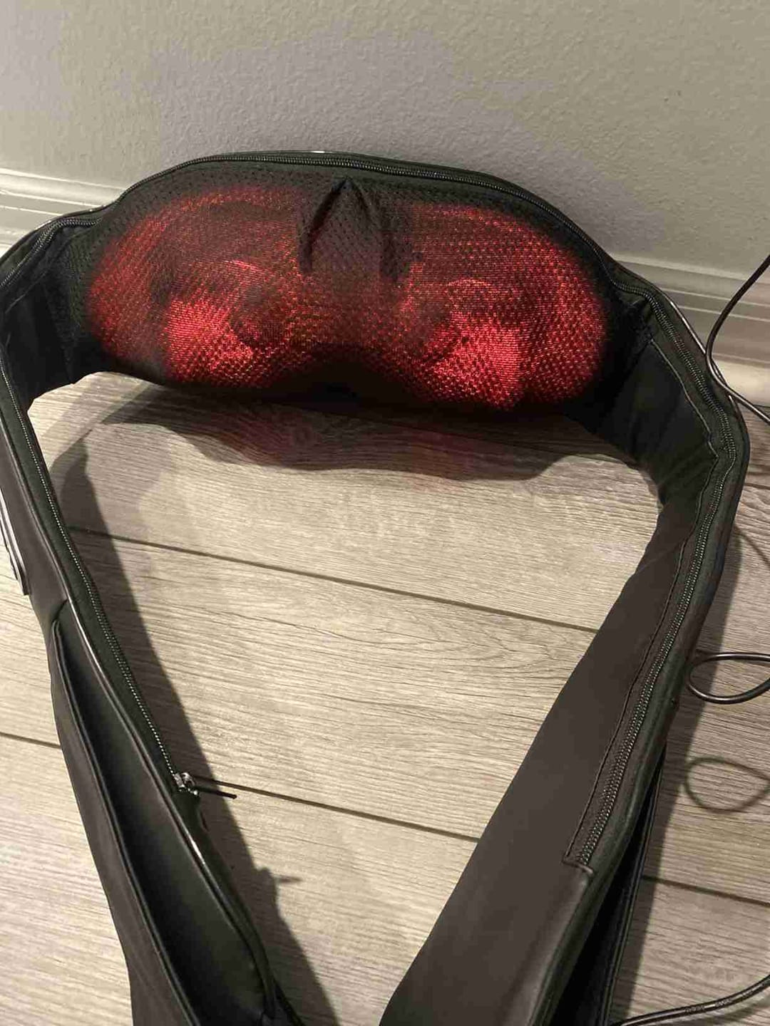 Customer photo review of Back and Neck Massager with Heat | Deep Tissue