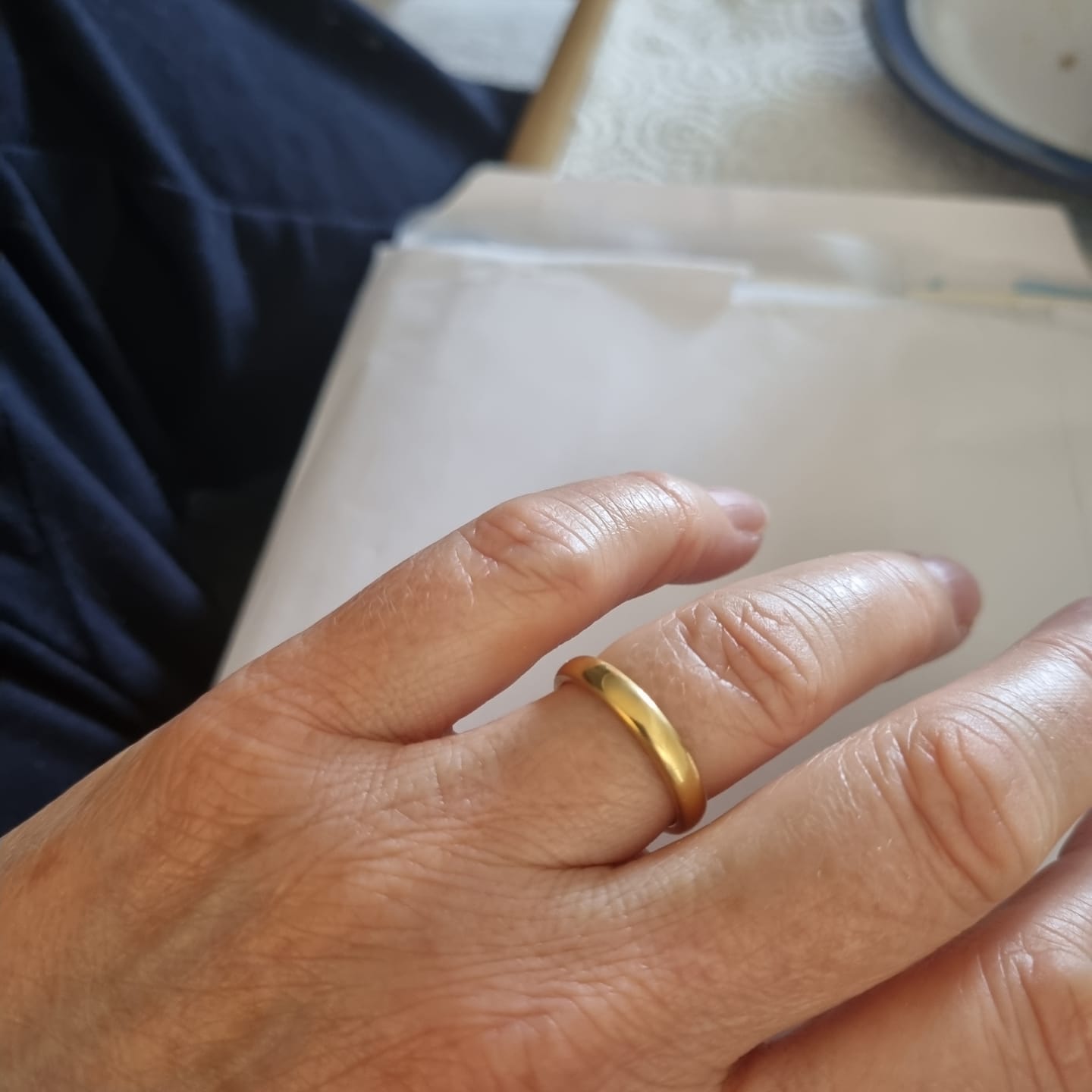 Customer photo review of Gold 3mm Wonder Ring