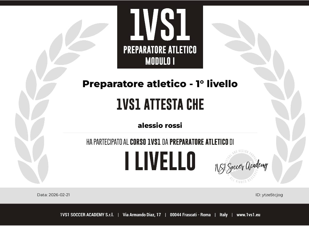 Customer photo review of Preparatore atletico - Corso di 1° livello