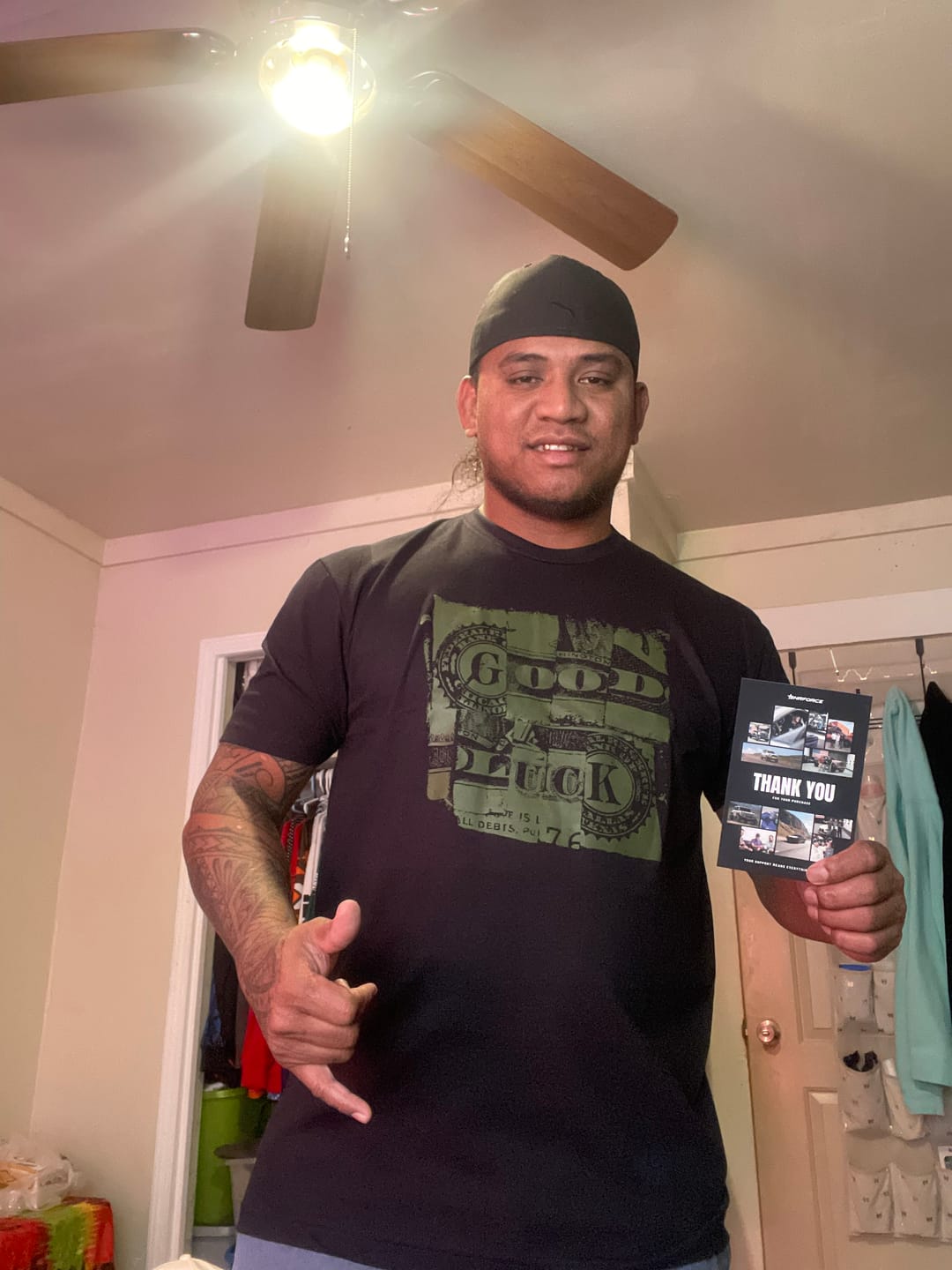 Customer photo review of Good Luck Tee