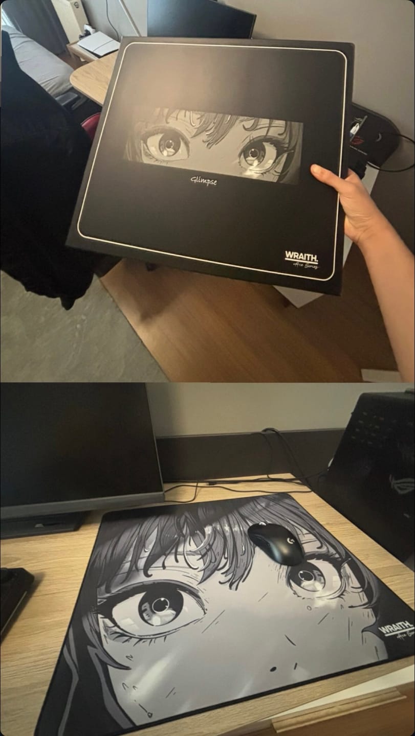 Customer photo review of Wraith Ace Series [Glimpse] Limited Edition Poron Mousepad