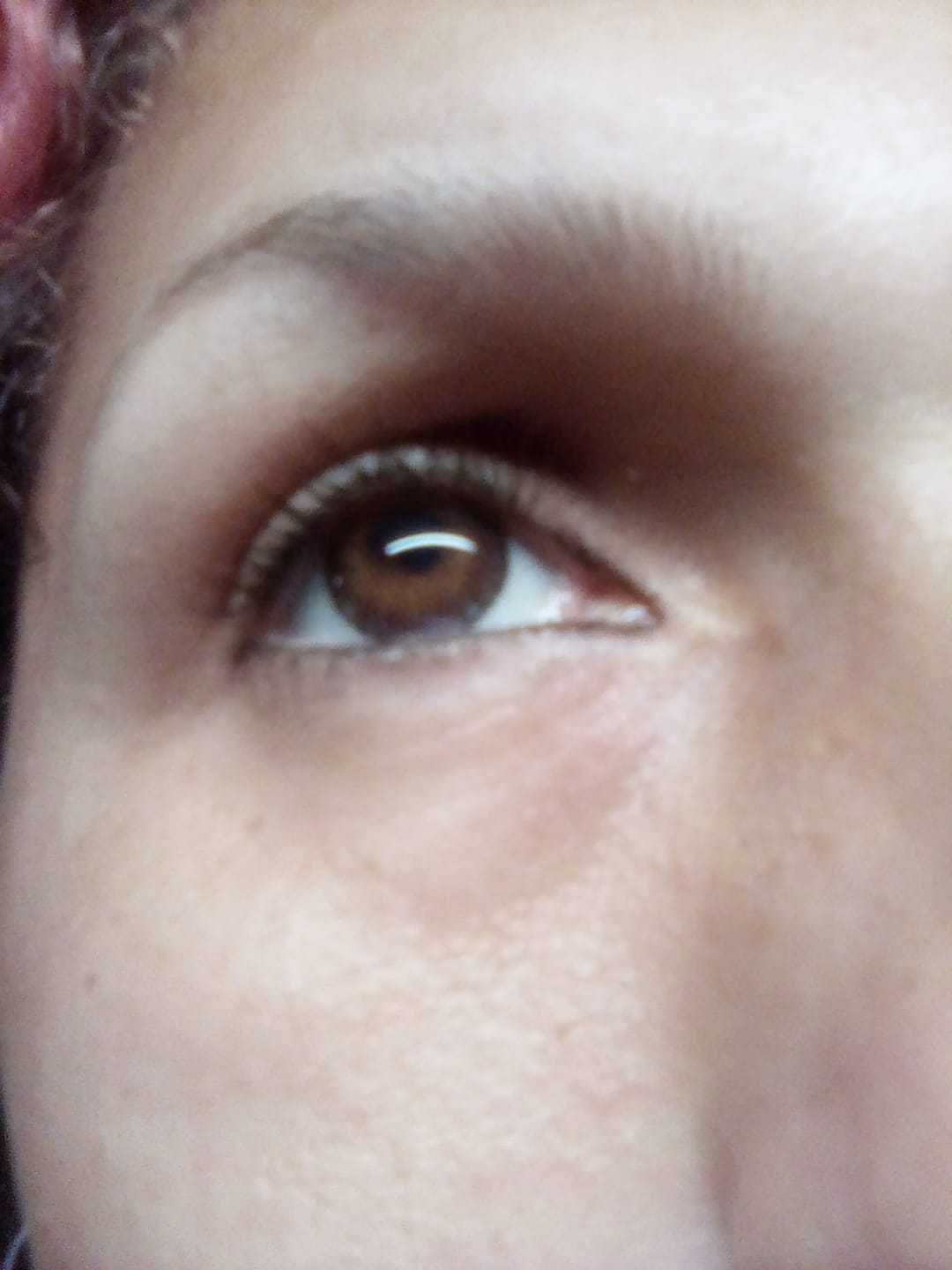Customer photo review of New 3-Tone Hazel Brown Prescription Colored Contact Lenses