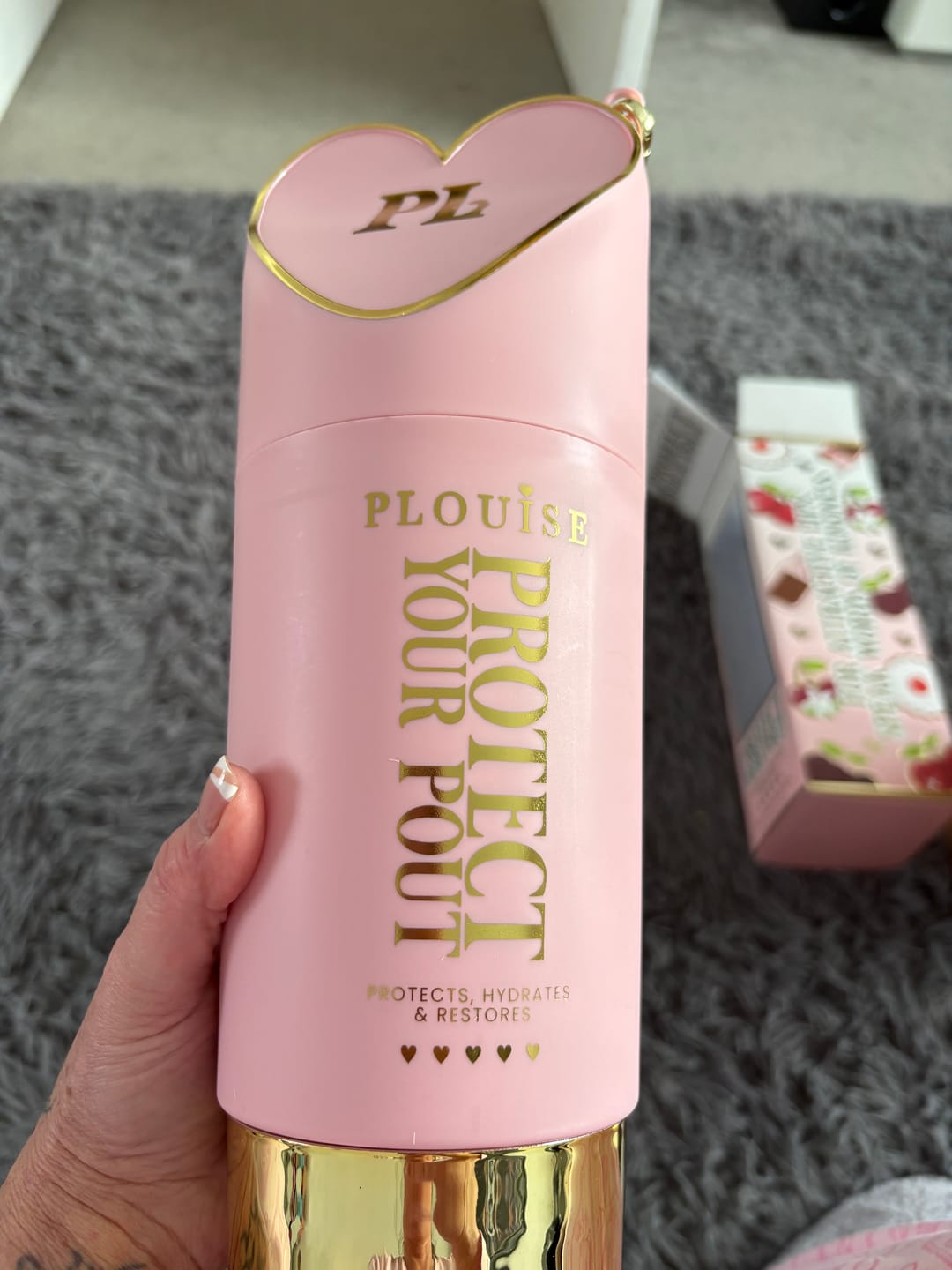 Customer photo review of Protect Your Pout Lip Conditioner XL Gift Set