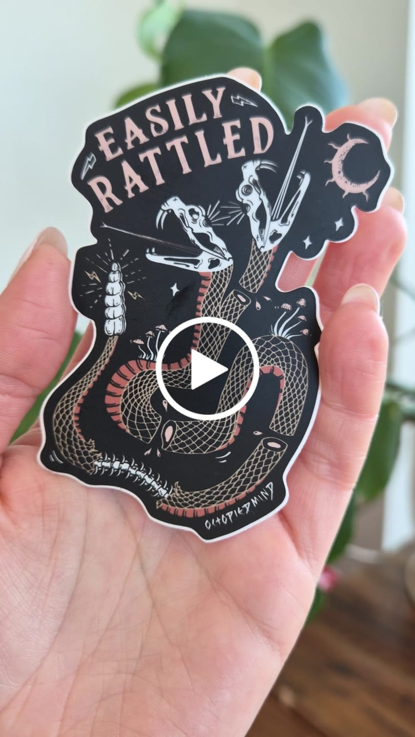 Customer video review of Easily Rattled Sticker