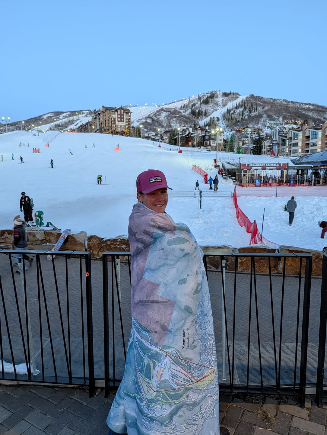 Customer photo review of Steamboat, Colorado Ski Resort Map Blanket