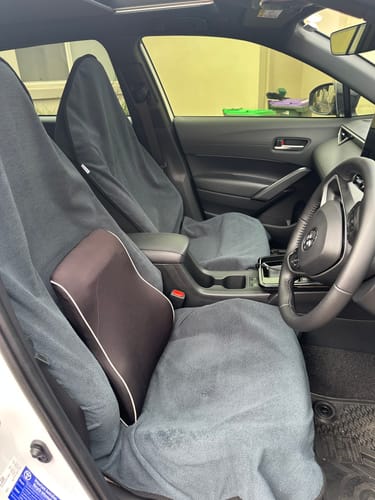 Customer photo review of Waterproof Car Seat Towel | Towel Society