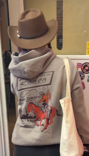 Customer photo review of Ladies Faded Rodeo Hoodie