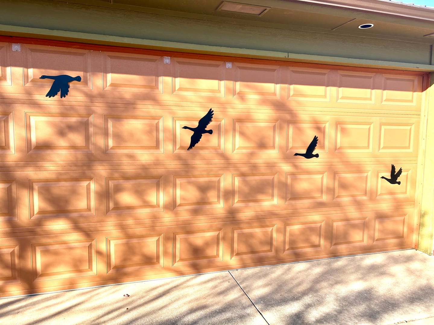 Customer photo review of Flock of Geese Metal Decor, 4 Piece Metal Geese in Flight