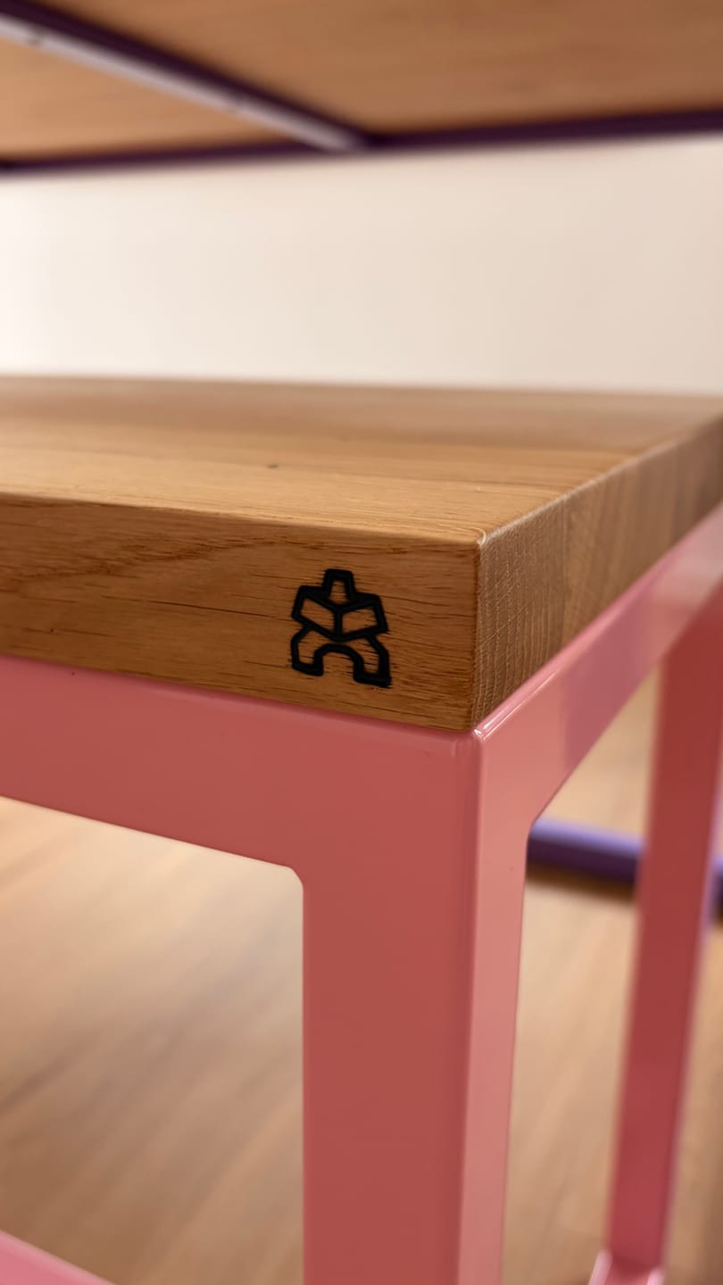 Customer photo review of Sitzbank Holz & Stahlgestell mit Mittelstrebe TALON