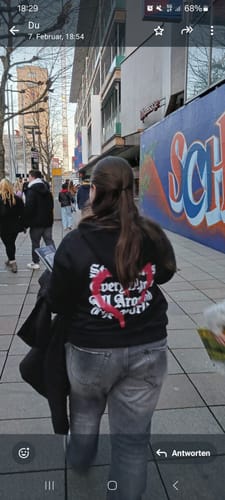 Customer photo review of KPOP Stay World Tour Dominate: celebrATE Printed Zip Up Hoodie