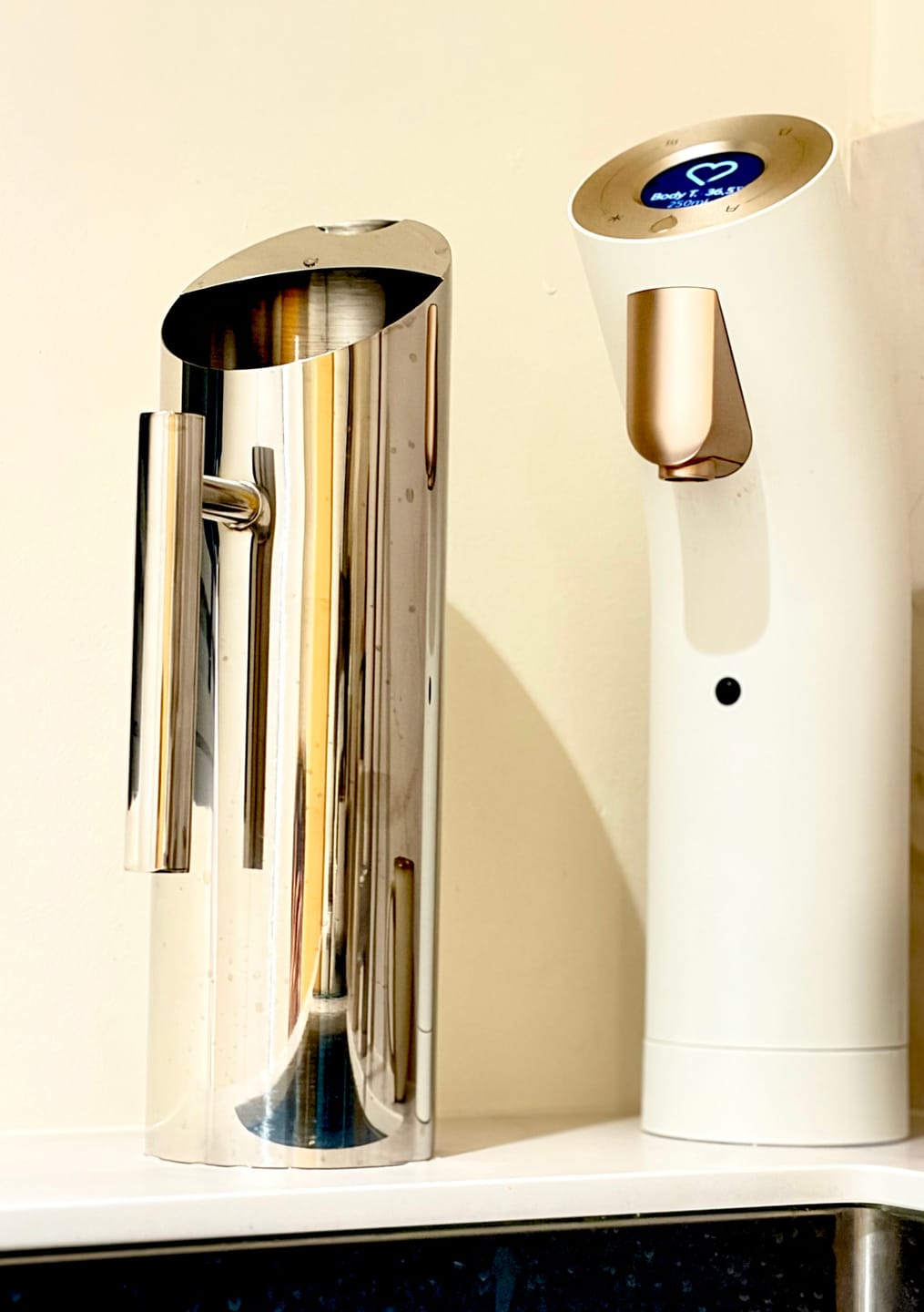 Customer photo review of Stainless Steel Water Carafe