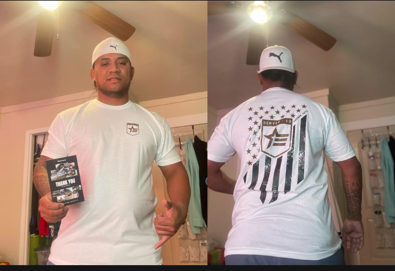 Customer photo review of United Shield Tee