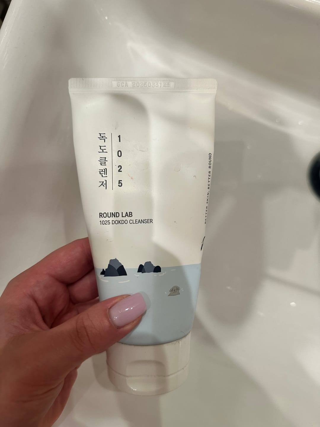 Customer photo review of Maigas putiņas sejas mazgāšanai ar jūras ūdeni Round Lab1025 Dokdo Cleanser