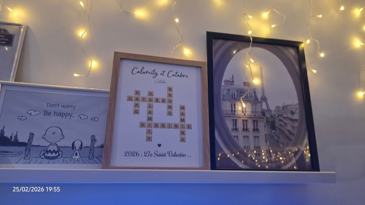 Customer photo review of Affiche scrabble personnalisée famille - Cadre personnalisé scrabble