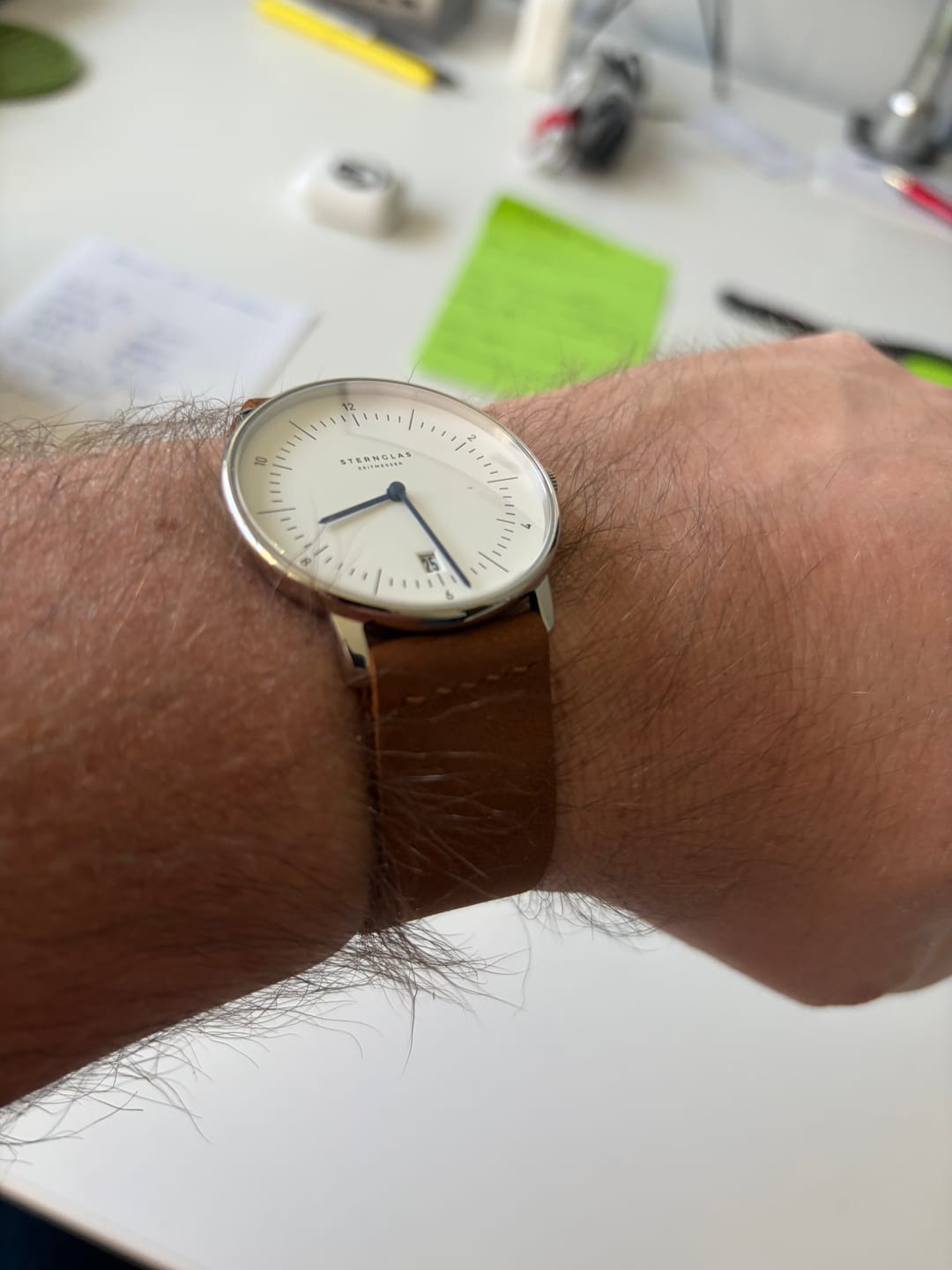 Customer photo review of Horween Peanut Dryden | Cocoa Thread