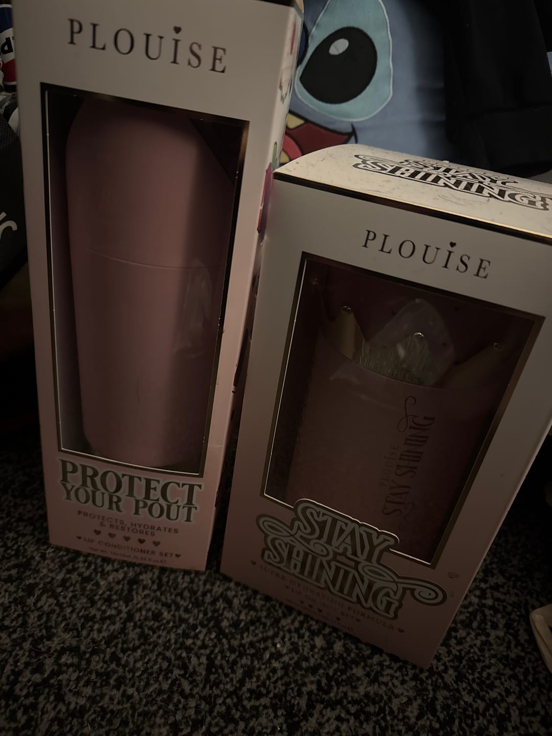 Customer photo review of Protect Your Pout and Stay Shining Lip Oil XL Duo