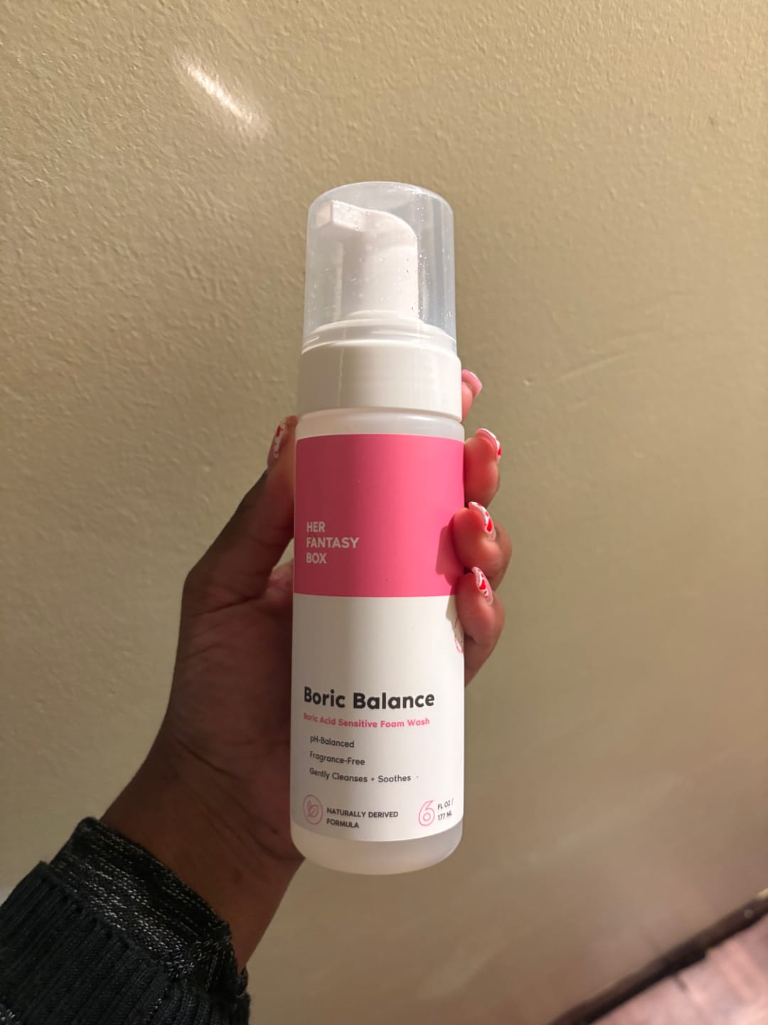 Customer photo review of Boric Balance - Sensitive Boric Acid Foam pH Wash - Natural Ingredients
