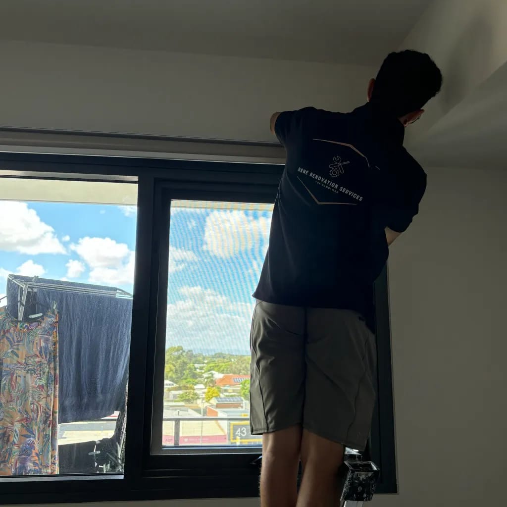 Customer photo review of SmartWings Motorized Light Filtering Roller Shades 70% Blackout Safari