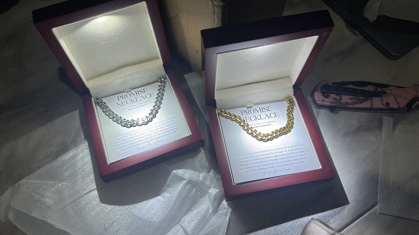 Customer photo review of Sterling Silver Promise Necklace
