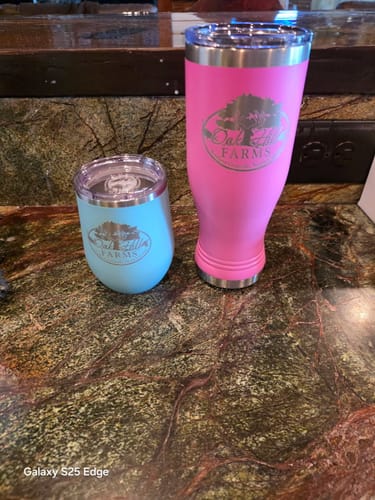Customer photo review of (6 Pieces) Laser Engraved Pilsner Pint | 20 oz