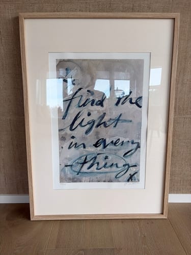 Customer photo review of FIND THE LIGHT – A2 PRINT