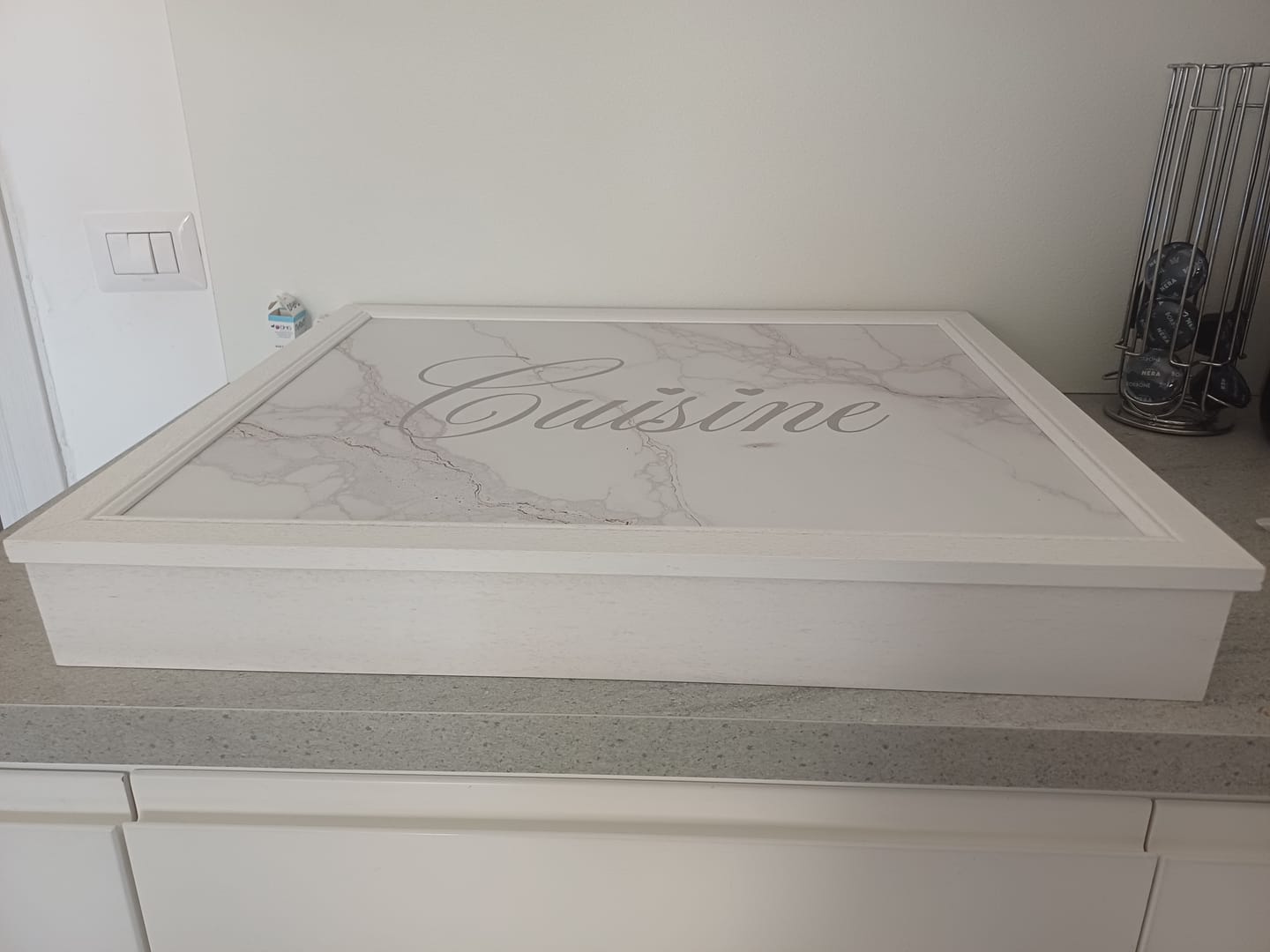Customer photo review of Coprifornello in legno marmorizzato Cousine Made in Italy Varie misure