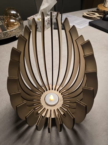 Customer photo review of Decorative candle holder 3 bundle laser cut svg file