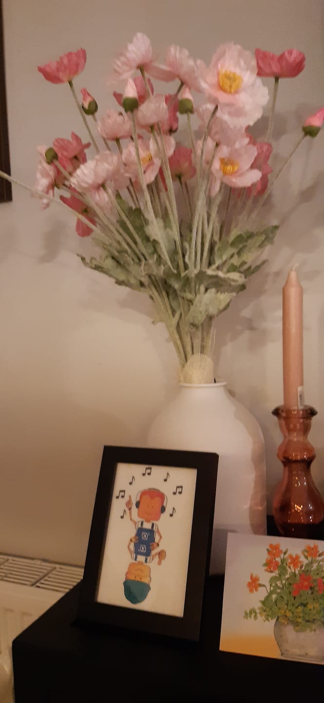 Customer photo review of Zijden Klaprozen - Roze Mix