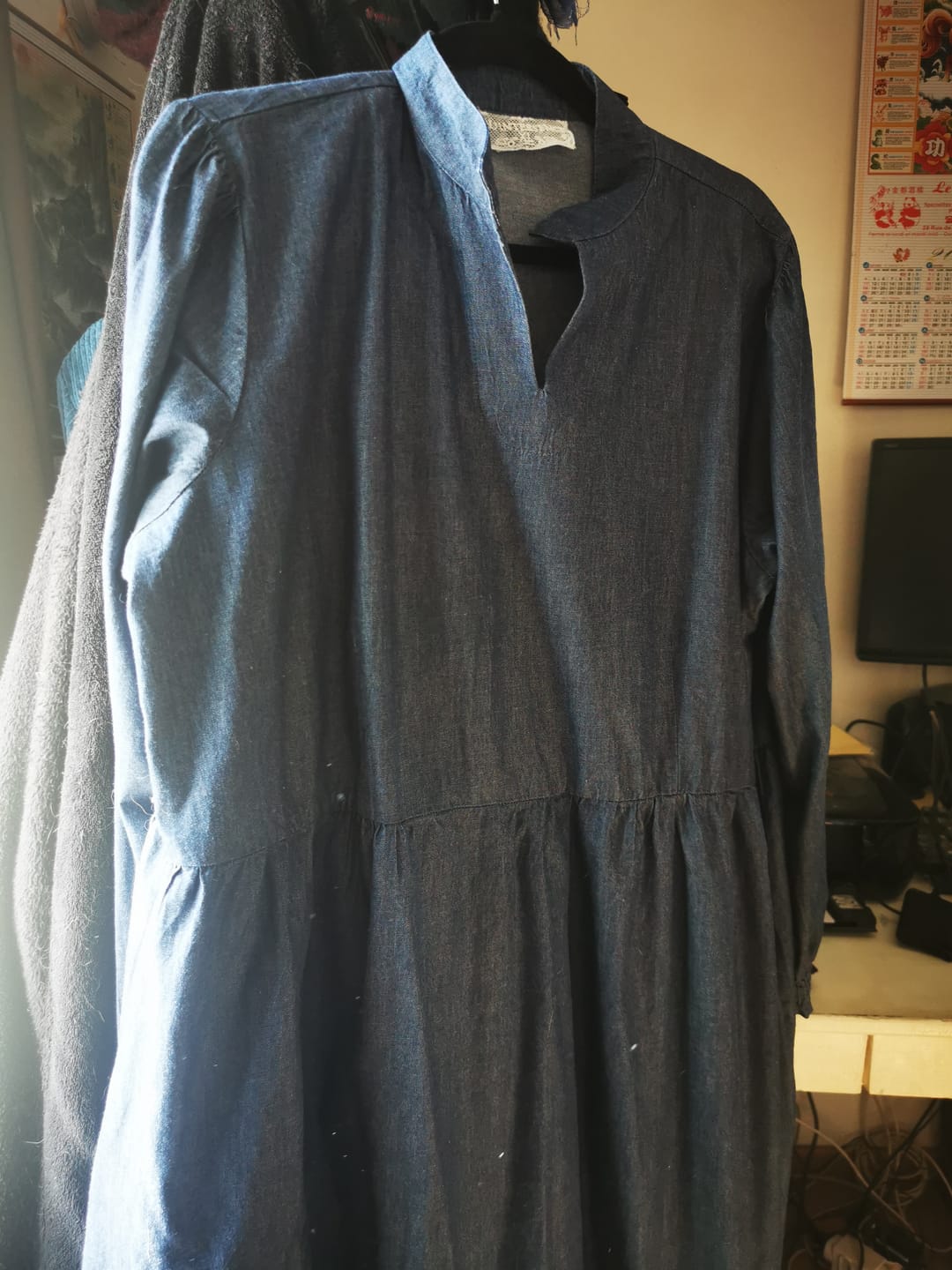 Customer photo review of Robe Allegra - jean de coton bleu