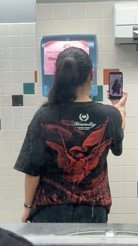 Customer photo review of Angel of Victory Tee