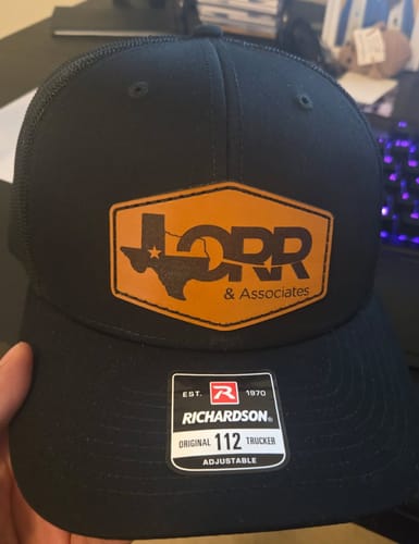 Customer photo review of Premium Custom Leather Patch Hats (Wholesale)