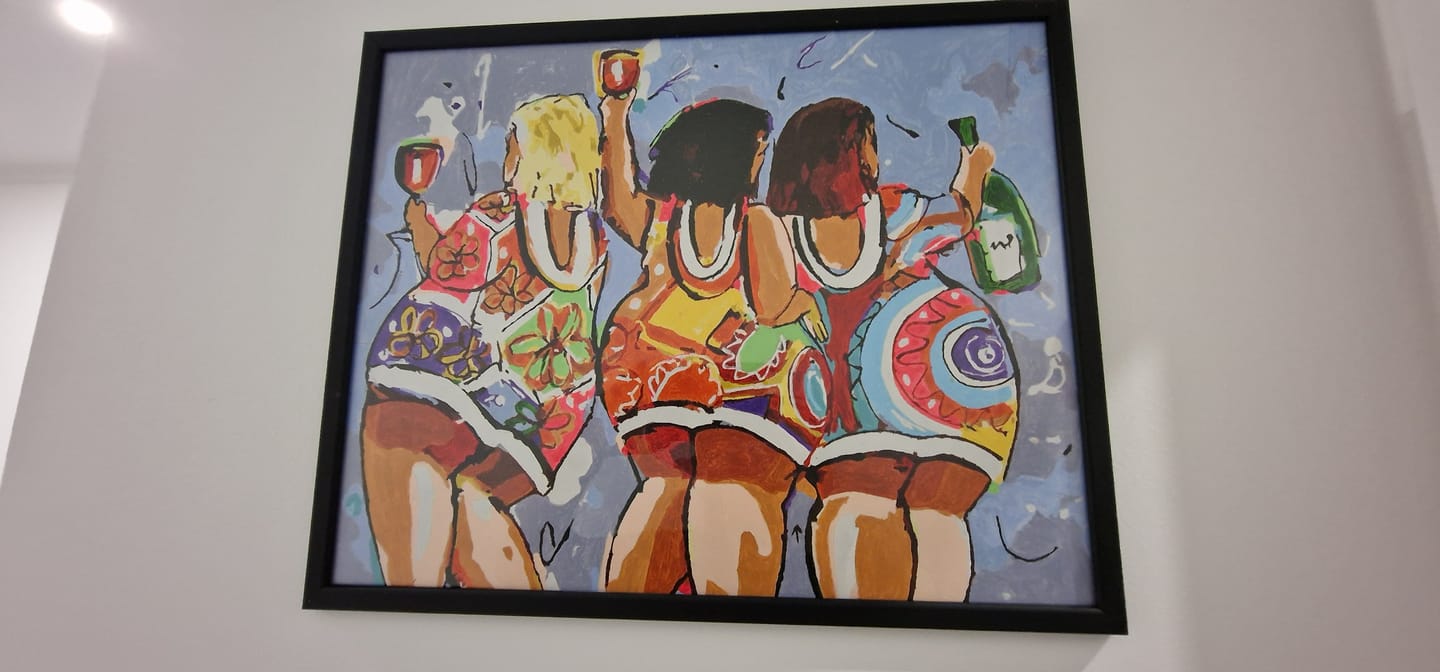 Customer photo review of The Wine of the Fat Ladies | Paint by Numbers