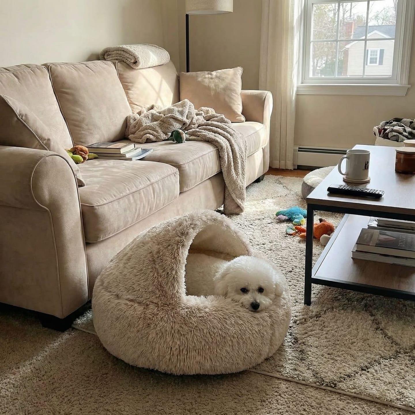 Customer photo review of Snuggle Haven Deluxe Pet Bed™