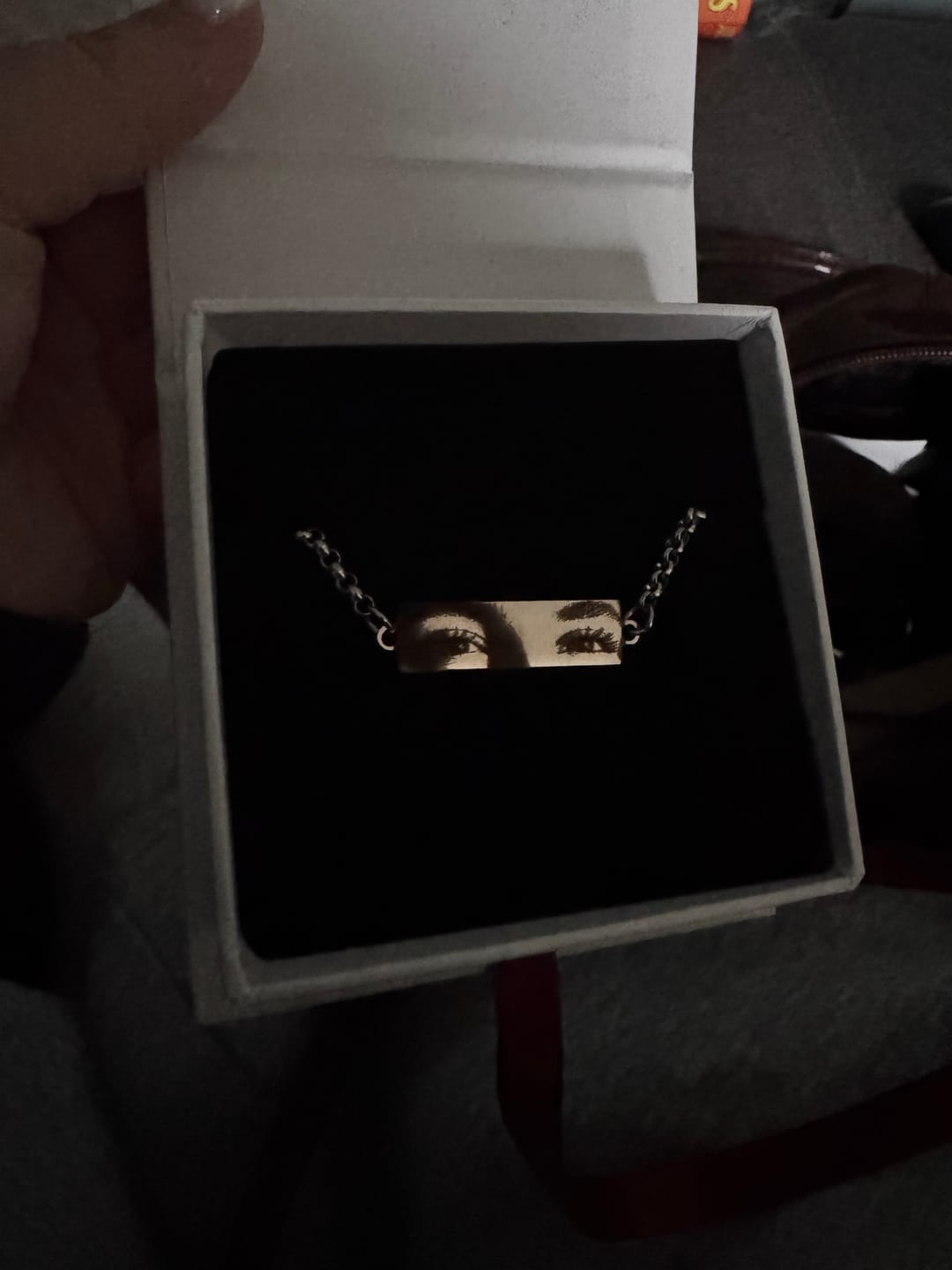 Customer photo review of Personalized Eye Photo Bracelet
