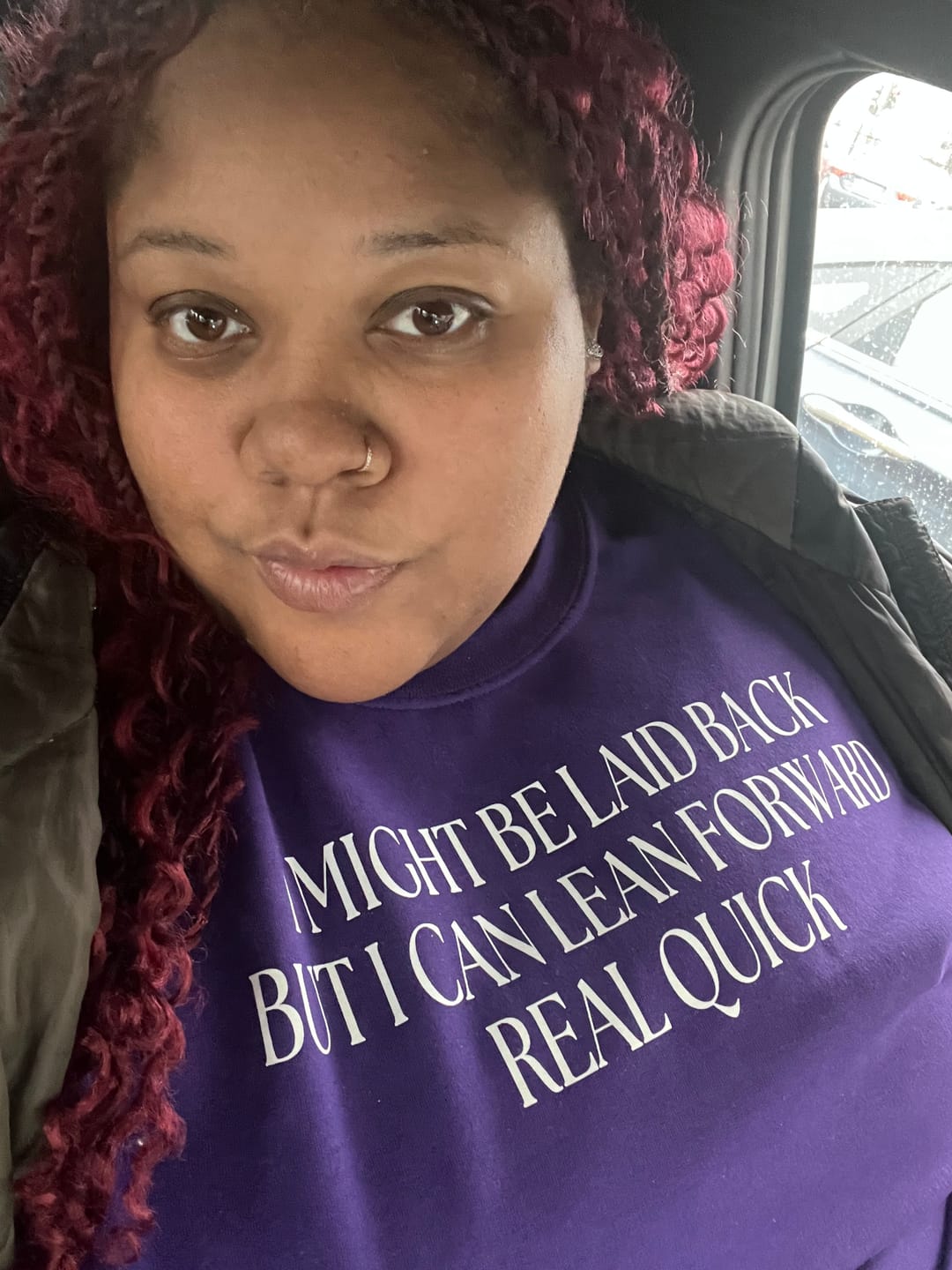 Customer photo review of Laid Back Sweatshirt  - ONE DAY SALE