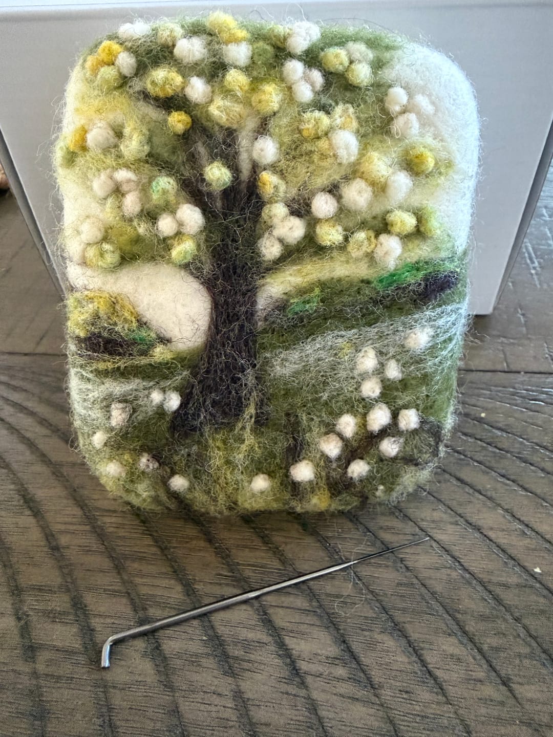 Customer photo review of Spring Blooms Mini Needle Felting Kit