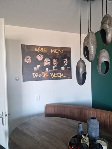 Customer photo review of Wise men drink beer