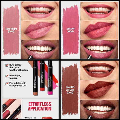 Customer photo review of Lápiz Labial Colorstay Matte Lite Surtido Revlon - Venta al por Mayor 12 Unidades (REVCRAY)