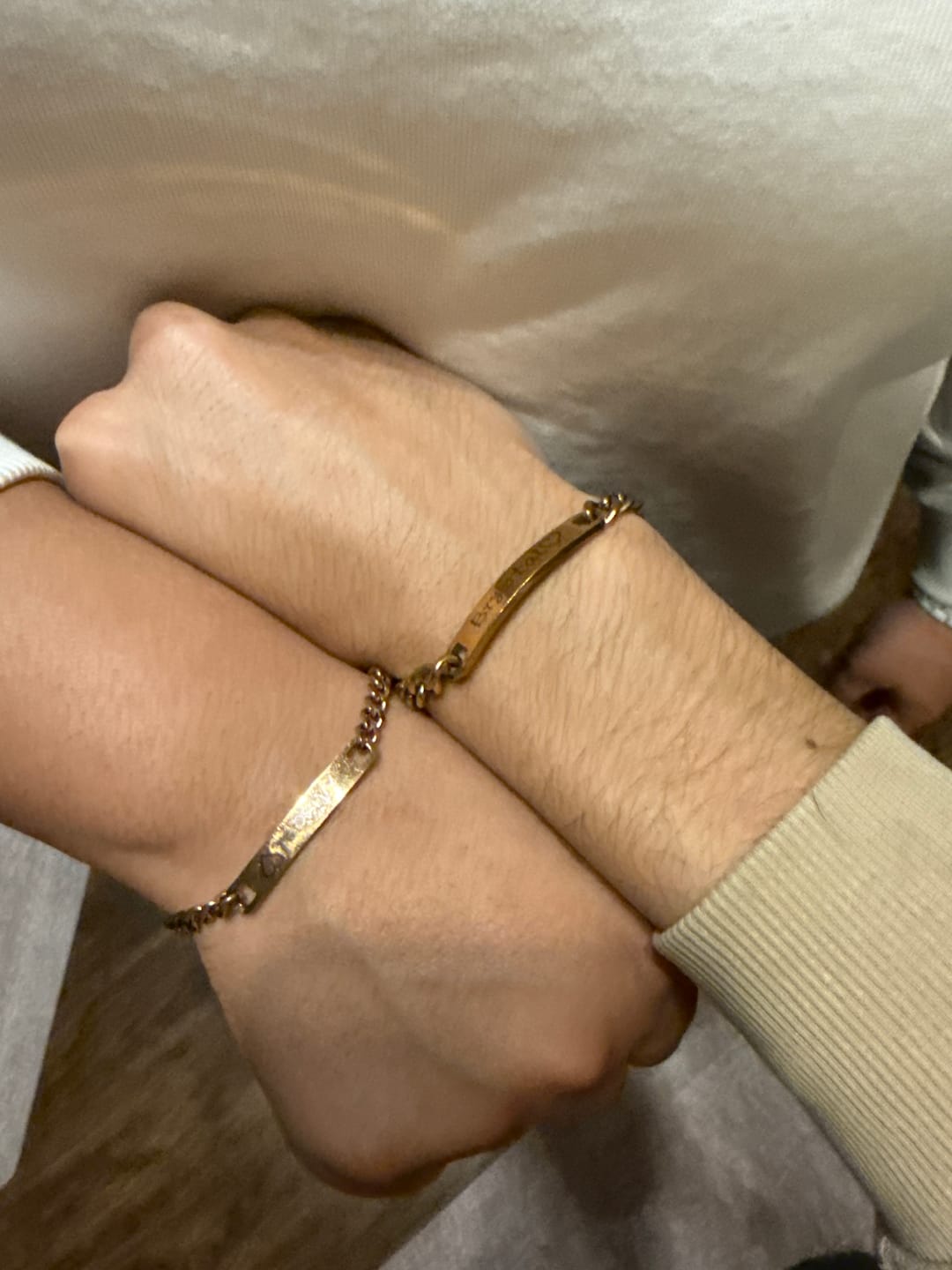Customer photo review of Engraved Bracelet Set - W/ Eternal Rose Box