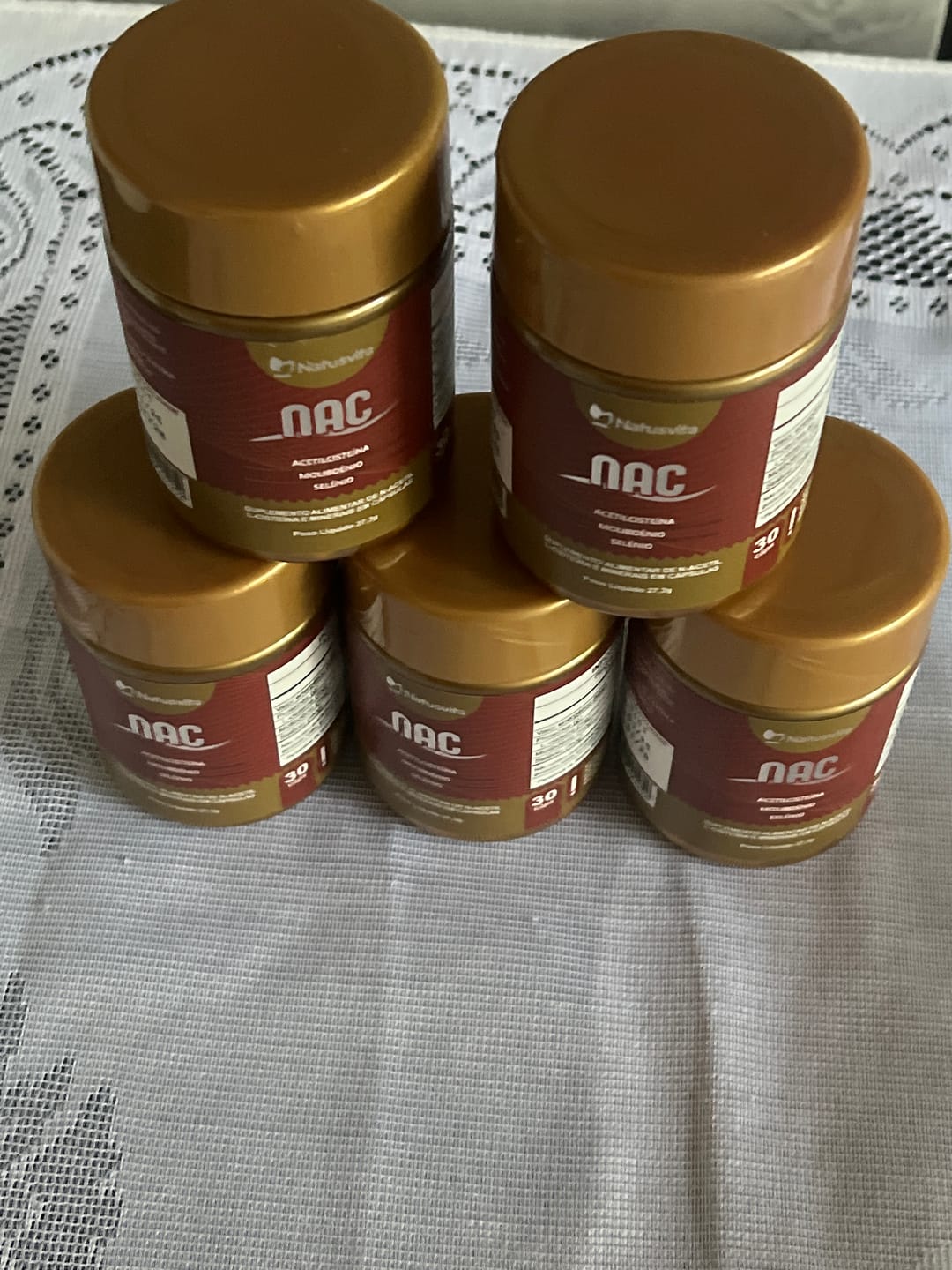 Customer photo review of NAC (N-Acetil Cisteína 600mg) com Molibdênio e Selênio em Cápsulas