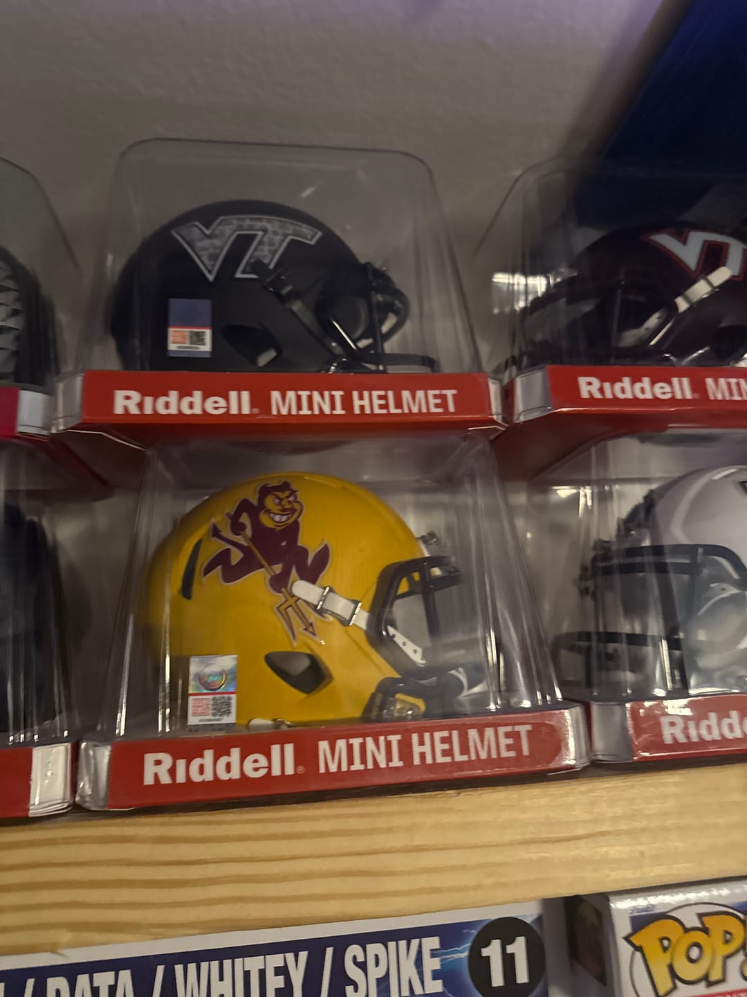 Customer photo review of ASU Sun Devils Riddell Speed Mini Helmet - Gold Sparky