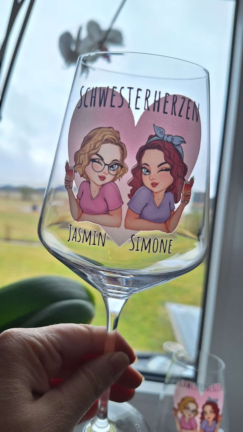 Customer photo review of Beste Freunde - Personalisiertes Glas für Sommergetränke