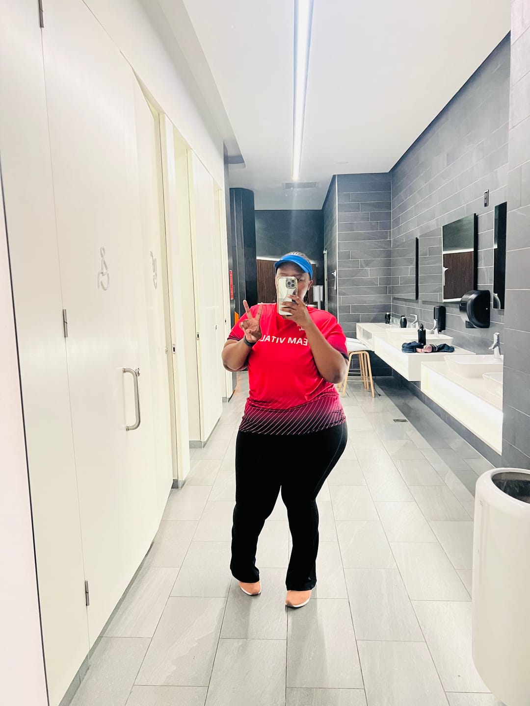 Customer photo review of High-Waist Kick Flare Leggings