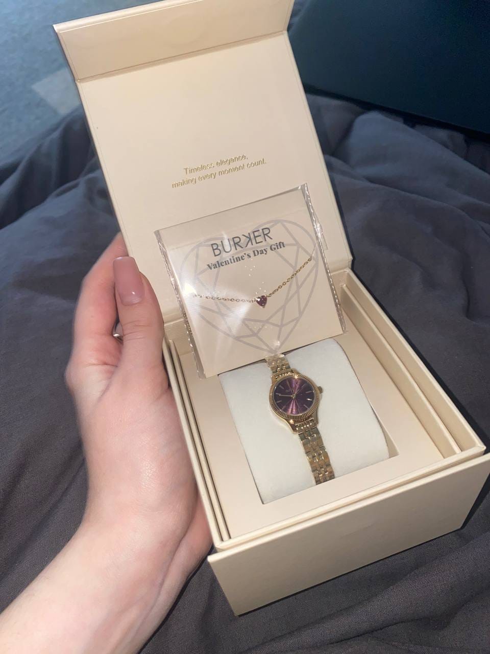 Customer photo review of Sophie Gold Burgundy