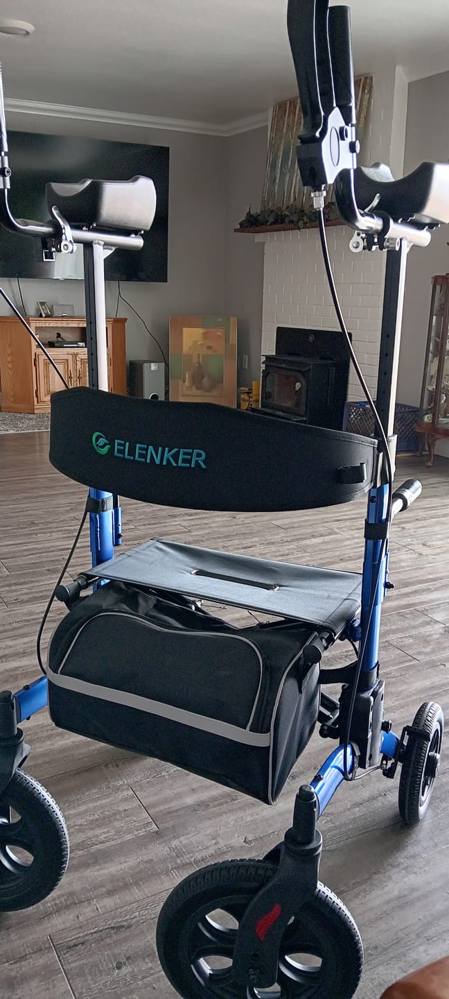 Customer photo review of HFK-9240-2 All Terrain Dual-Brake Upright Walker 12" wheels