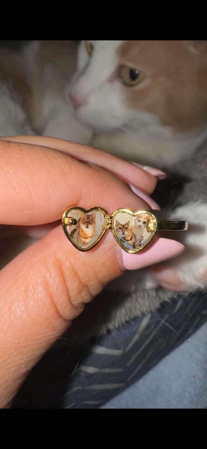 Customer photo review of Heart Locket Ring